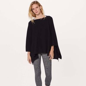 Lululemon Wool Be Cozy Poncho in black